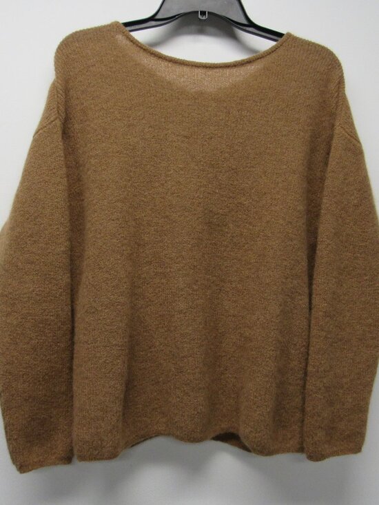Sezane Sweaters - La Maille SEZANE Super Kid Mohair Alpaca Blend Tan Cardigan sz M Rear Button